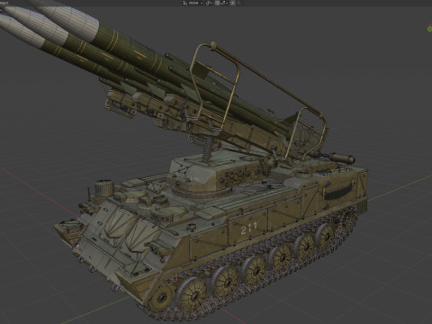 2K12 Kub Missile system 3D 模型