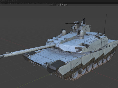 ABRAMS-X Tank 3D-Modell