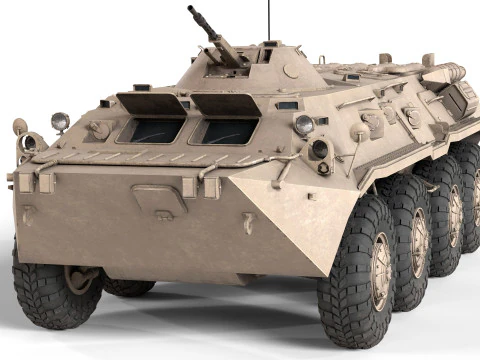 BTR-80 Armoured Personnel carrier 3D Model
