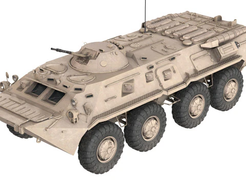 BTR-80 Armoured Personnel carrier 3D Model