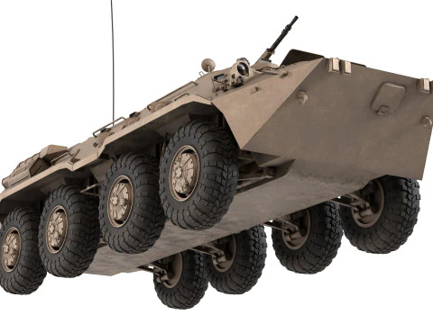 BTR-80 Armoured Personnel carrier 3D Model