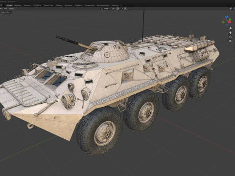 BTR-80 Armoured Personnel carrier 3D Model