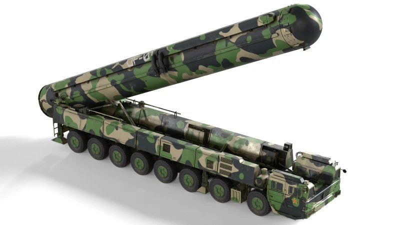 Dongfeng 41 ICBM Ballistic Missile 3D Model .c4d .max .obj .3ds .fbx .stl .blend 