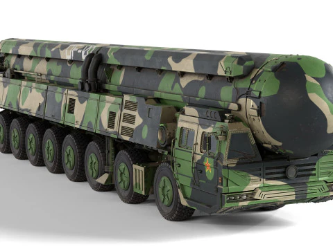 Dongfeng 41 ICBM Ballistic Missile 3D Model
