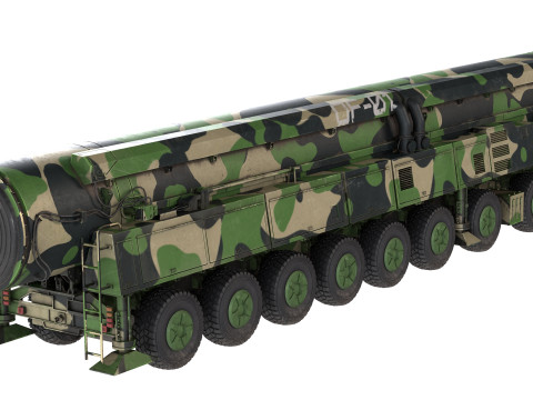 Dongfeng 41 ICBM Ballistic Missile Modelo 3D