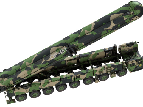 Dongfeng 41 ICBM Ballistic Missile Modelo 3D