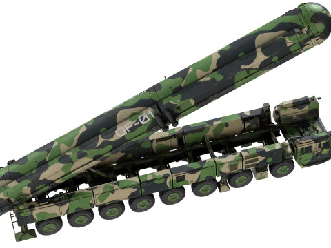 Dongfeng 41 ICBM Ballistic Missile 3D Model