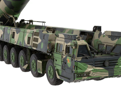 Dongfeng 41 ICBM Ballistic Missile 3D Model