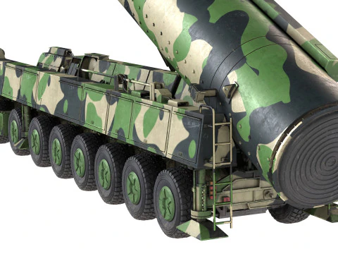 Dongfeng 41 ICBM Ballistic Missile 3D Model