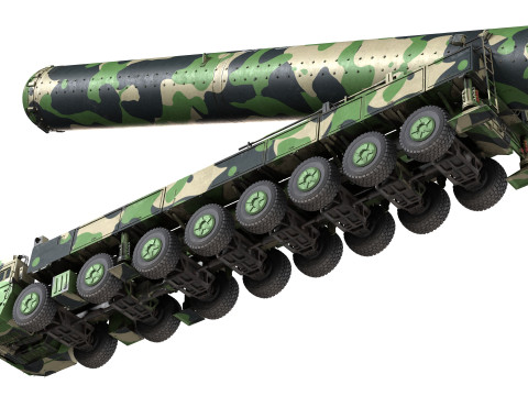Dongfeng 41 ICBM Ballistic Missile Modelo 3D