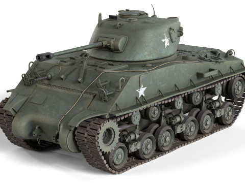 M4 Sherman Tank 3D 모델