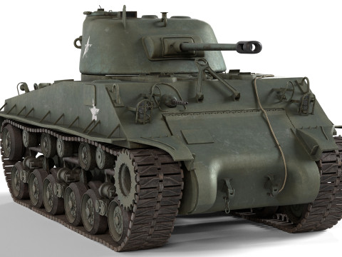 M4 Sherman Tank 3D Модель