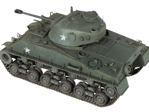 M4 Sherman Tank 3D Модель