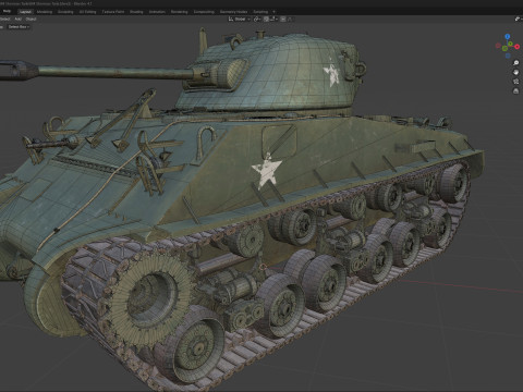 M4 Sherman Tank 3D Модель