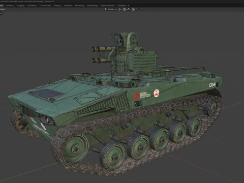 Marker Snti Tank Robot UGV Model 3D