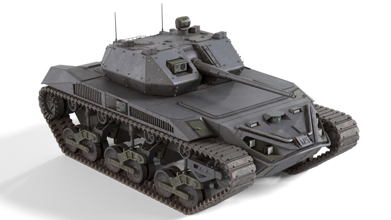 Ripsaw M5 Ground Vehicle 3D Модель .c4d .max .obj .3ds .fbx .stl .blend