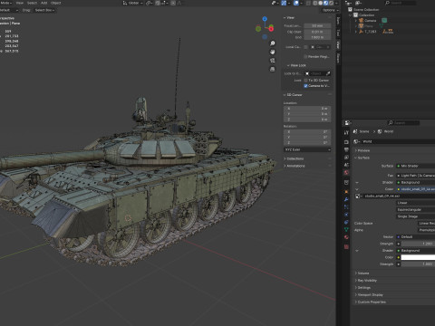 T 72 B3 Main Battle Tank Modello 3D