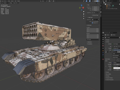 TOS 1A Buratino Flame Thrower Model 3D