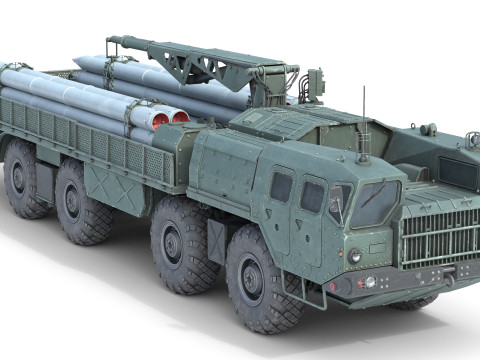 9T234 Smerch Transporter Model 3D