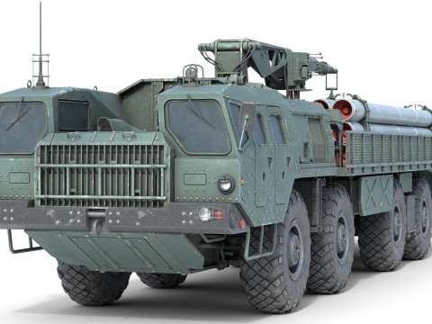 9T234 Smerch Transporter 3D Model