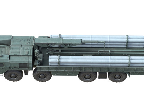 9T234 Smerch Transporter 3D Model