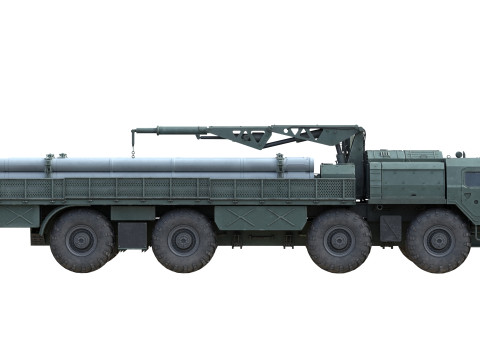 9T234 Smerch Transporter 3D Model