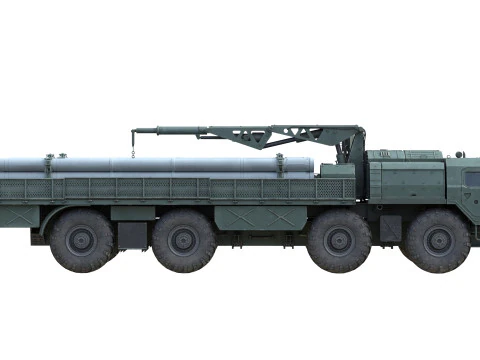 9T234 Smerch Transporter 3D Model