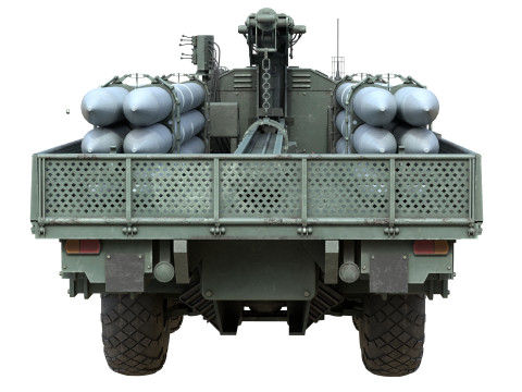 9T234 Smerch Transporter 3D Model