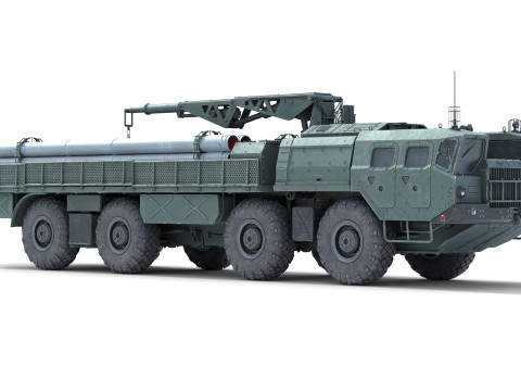 9T234 Smerch Transporter 3D Model