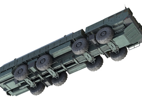 9T234 Smerch Transporter 3D Model