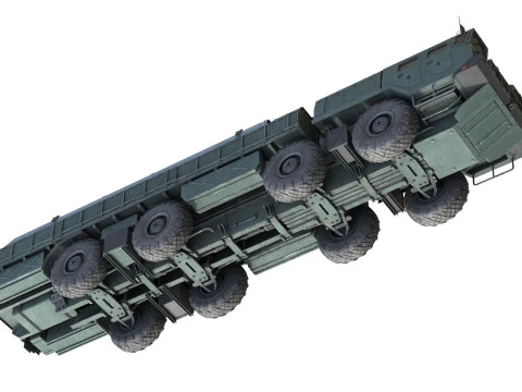 9T234 Smerch Transporter 3D Model