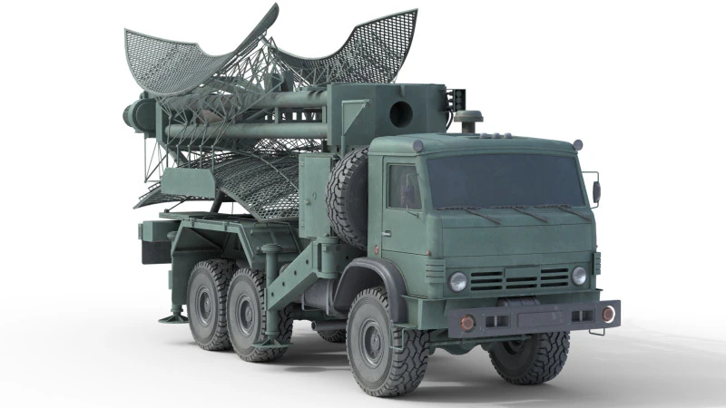 Kasta 2E2 Antenna Truck 3D Model .c4d .max .obj .3ds .fbx .stl .blend 