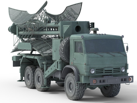 Kasta 2E2 Antenna Truck 3D Model