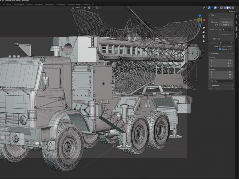 Kasta 2E2 Antenna Truck Modello 3D