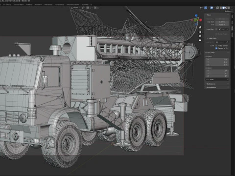 Kasta 2E2 Antenna Truck 3D Model