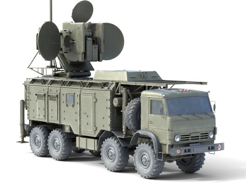 Krasukha 4 1RL257 Electronic Warfare EW System 3D Model