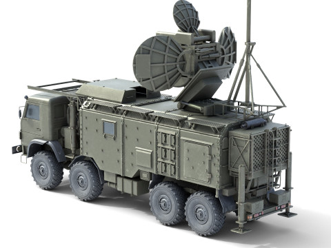 Krasukha 4 1RL257 Electronic Warfare EW System Modello 3D