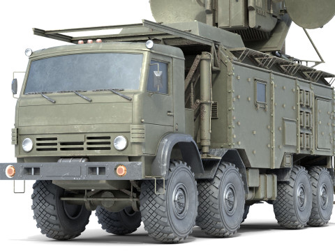 Krasukha 4 1RL257 Electronic Warfare EW System Modello 3D