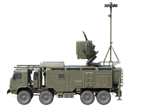 Krasukha 4 1RL257 Electronic Warfare EW System Modello 3D