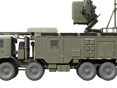 Krasukha 4 1RL257 Electronic Warfare EW System Modello 3D
