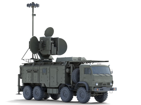 Krasukha 4 1RL257 Electronic Warfare EW System Modello 3D
