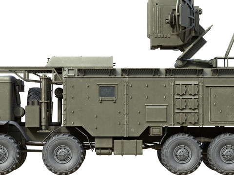 Krasukha 4 1RL257 Electronic Warfare EW System Modello 3D