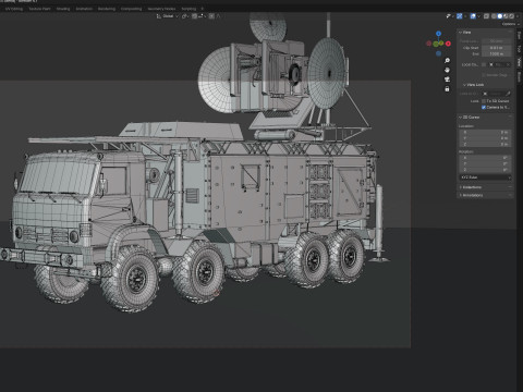 Krasukha 4 1RL257 Electronic Warfare EW System Modello 3D