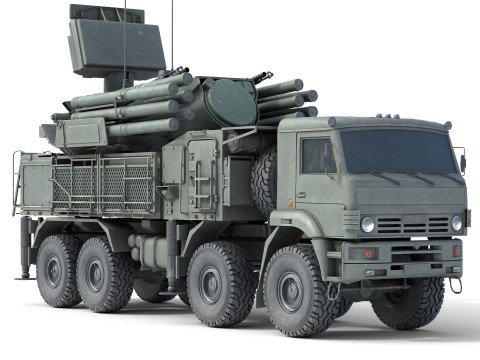 Missile System Pantsir S1 SA-22 3D Модель