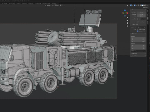 Missile System Pantsir S1 SA-22 Model 3D
