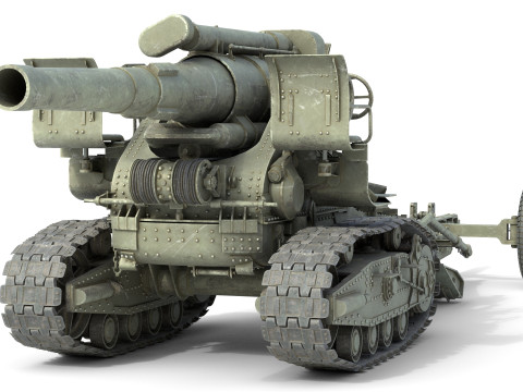 Russian B4 Howitzer 203mm M1931 3D Model