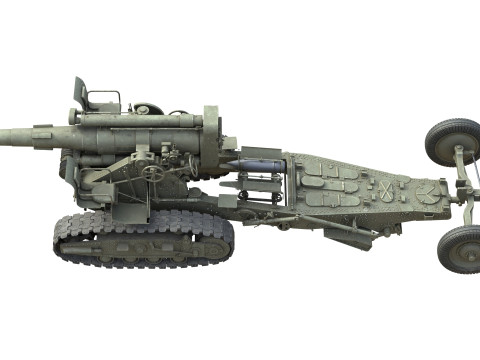 Russian B4 Howitzer 203mm M1931 3D Model