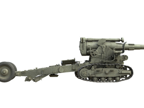 Russian B4 Howitzer 203mm M1931 3D Model