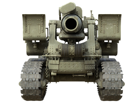 Russian B4 Howitzer 203mm M1931 3D Model