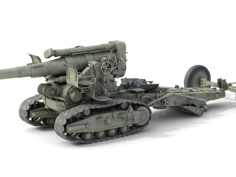 Russian B4 Howitzer 203mm M1931 3D Model